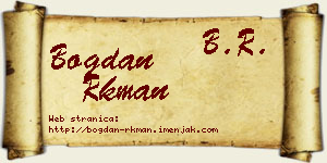 Bogdan Rkman vizit kartica